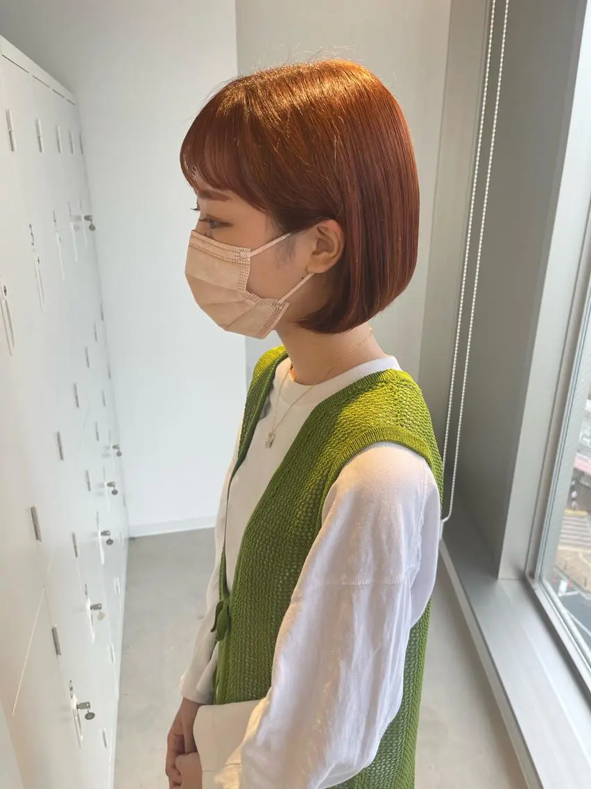 ショート カラー 店長 MANAMI 艶カラー／骨格ボブのヘアスタイル