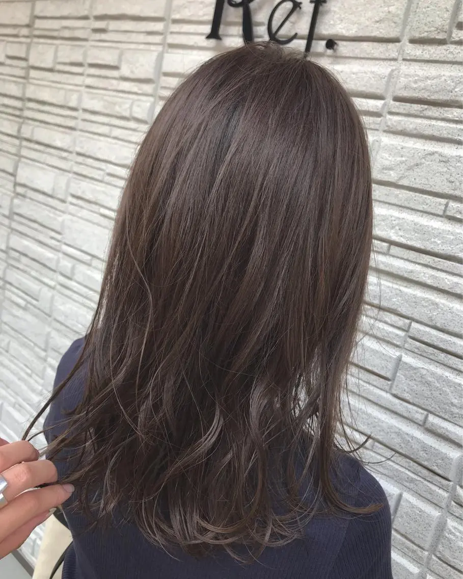 セミロング カラー アディクシーカラー 暖色カラー🍊 ボブ🌿顔周りcutのヘアスタイル