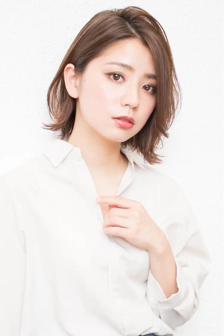 ミディアム ボブ 顔周りカット 小顔カット ボブ専門店 中島規寿のヘアスタイル