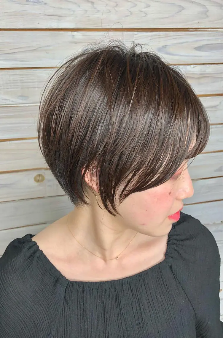 ショート カラー 丸みショート ショートヘア ✨大人美人ショート✨ 店長 藤井一輝のヘアスタイル