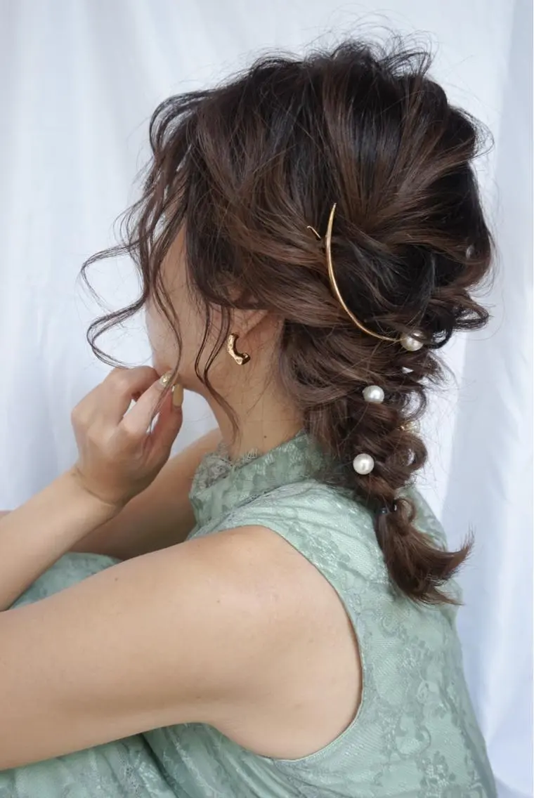 ミディアム ヘアアレンジ SHANTi 飯塚 ヘアセット/髪質改善のヘアスタイル