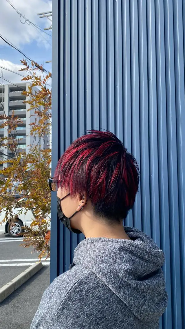 ショート カラー メッシュ 浅野  勇貴のヘアスタイル