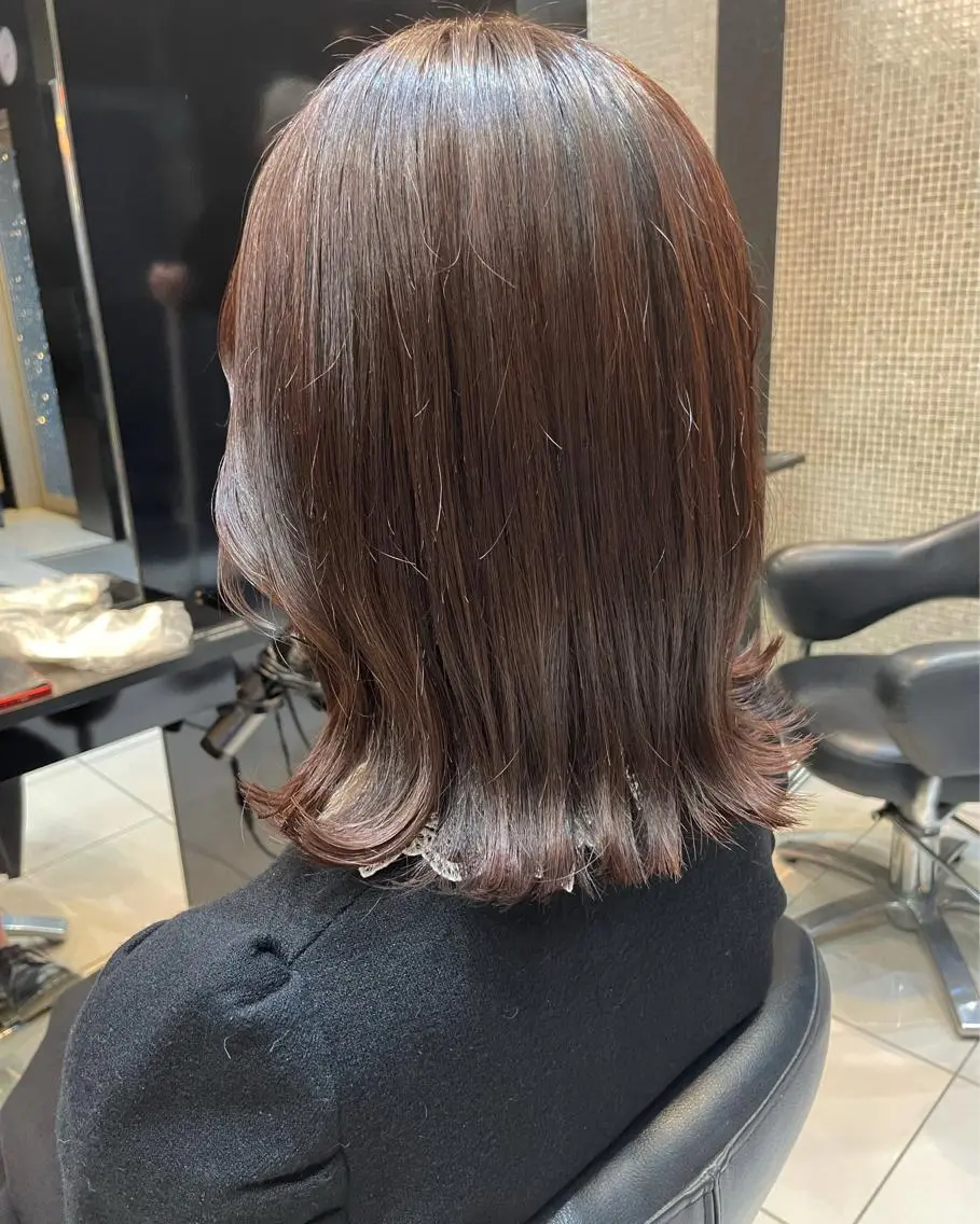 ミディアム カラー ブラウンカラー ピンクカラー カット ヘアカラー 女性リピ90%🍨 🩷佐藤みずきのヘアスタイル