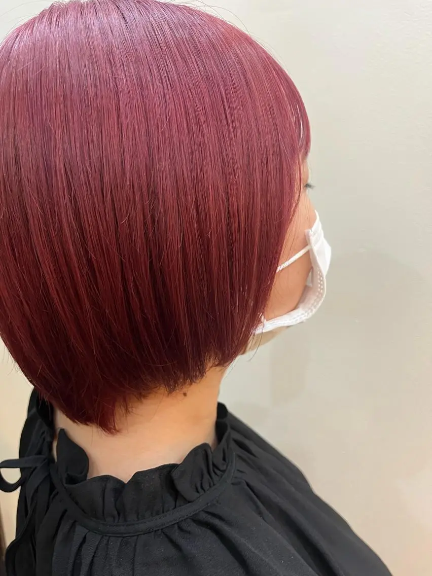 ショート カラー ヘアカラー トリートメント ヘアセット ♱地雷カラー♱ウルフ ♱ 藍衣 ♱のヘアスタイル