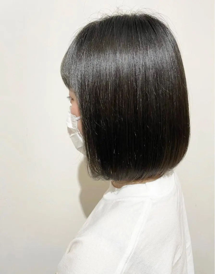 ショート カラー ヘアアレンジ 黒髪 ボブ bloom yumaのヘアスタイル