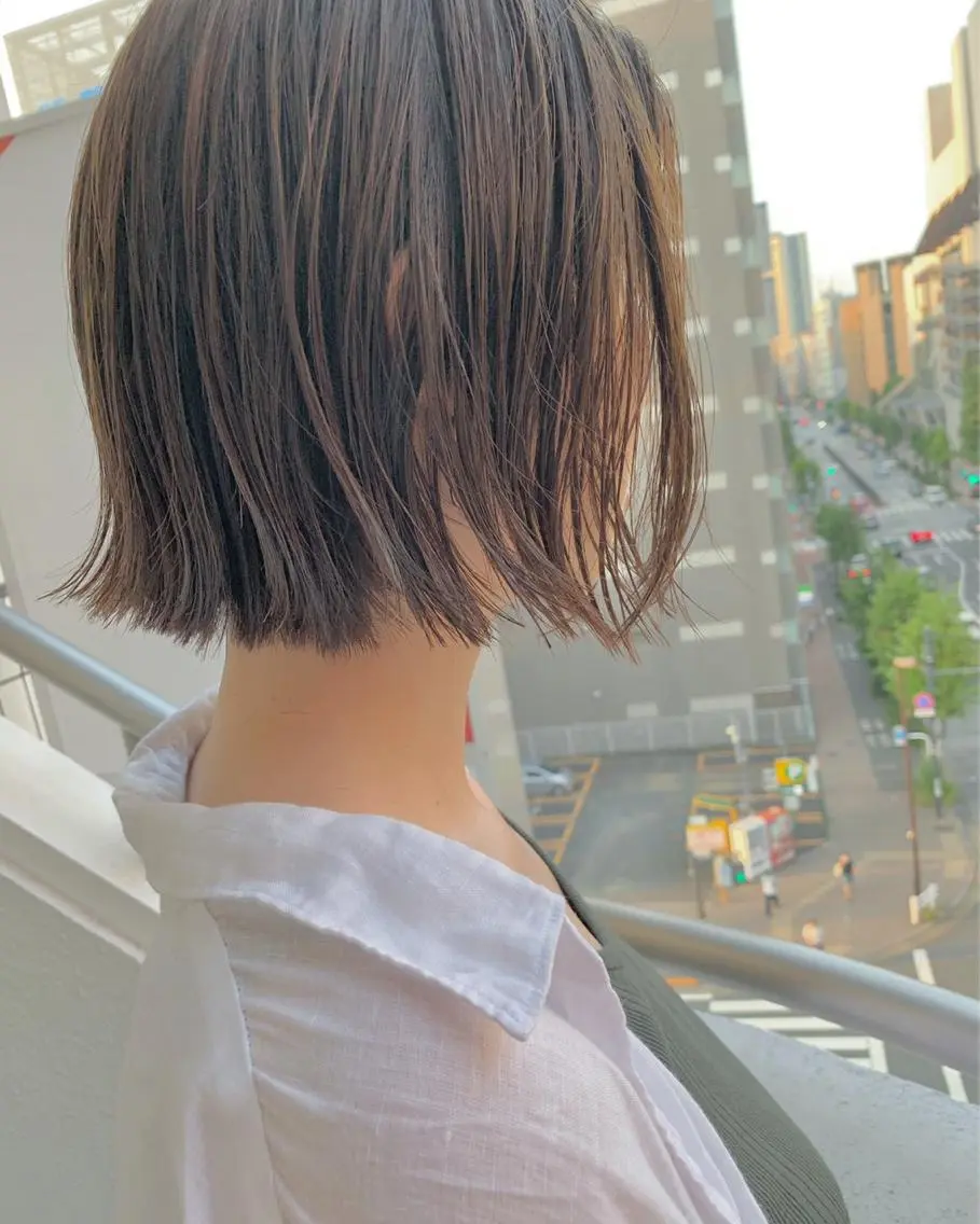 ミディアム レイヤーカット/艶カ ラー/chihiroのヘアスタイル