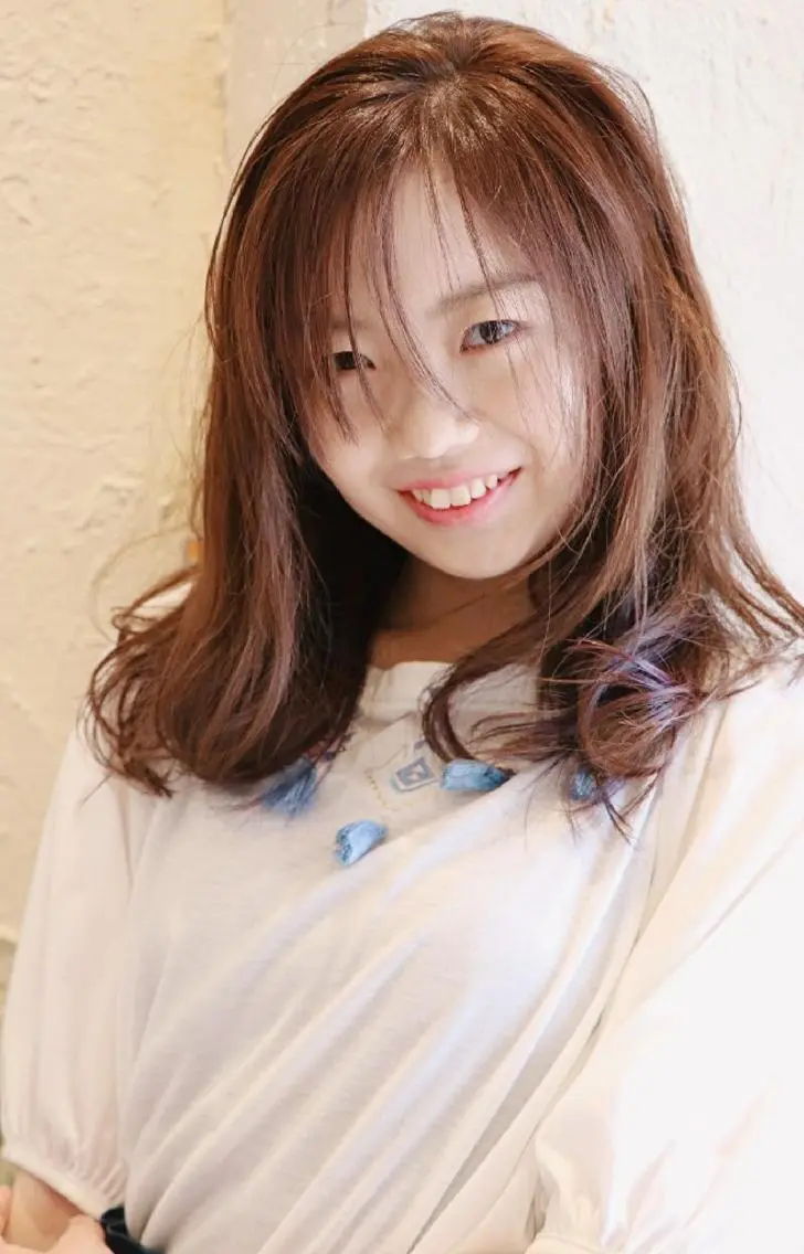 セミロング カラー パーマ アディクシーカラー イルミナカラー 徳永 博志のヘアスタイル