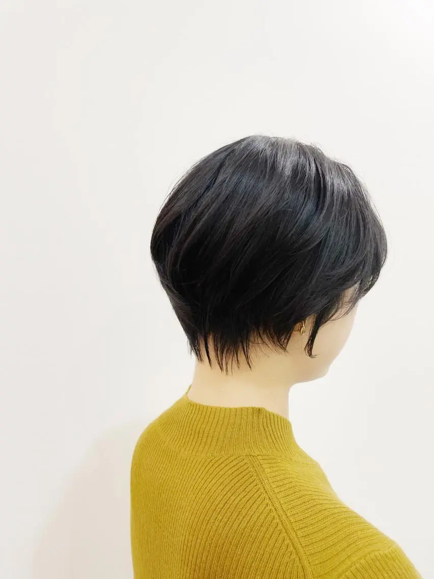 ショート カラー ショートレイヤー 丸みショート グラデーションカラー くびれヘア くせ毛 カット ヘアカラー 👑銀座ショート/ 絶壁補正/金子涼👑のヘアスタイル