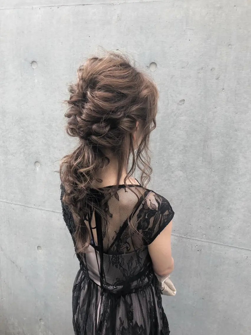 ヘアアレンジ 結婚式・ブライダル 【骨格診断カット】 .のヘアスタイル