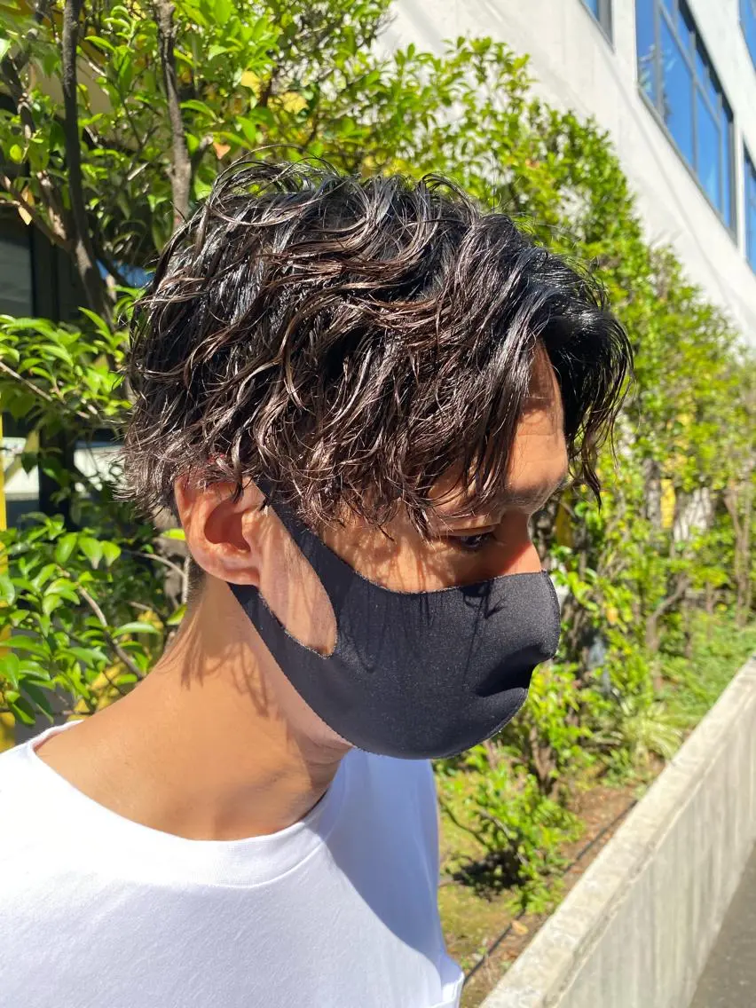 パーマ メンズ カット パーマ ヘアセット メンズブリーチカラー /パーマ ごーた立川のヘアスタイル