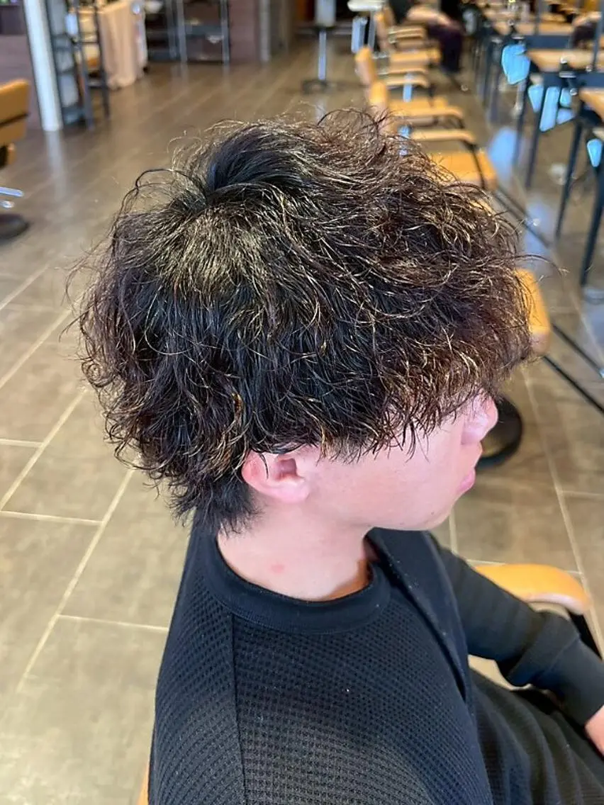 ショート パーマ メンズ カット パーマ 💎大石 久琉美💎のヘアスタイル
