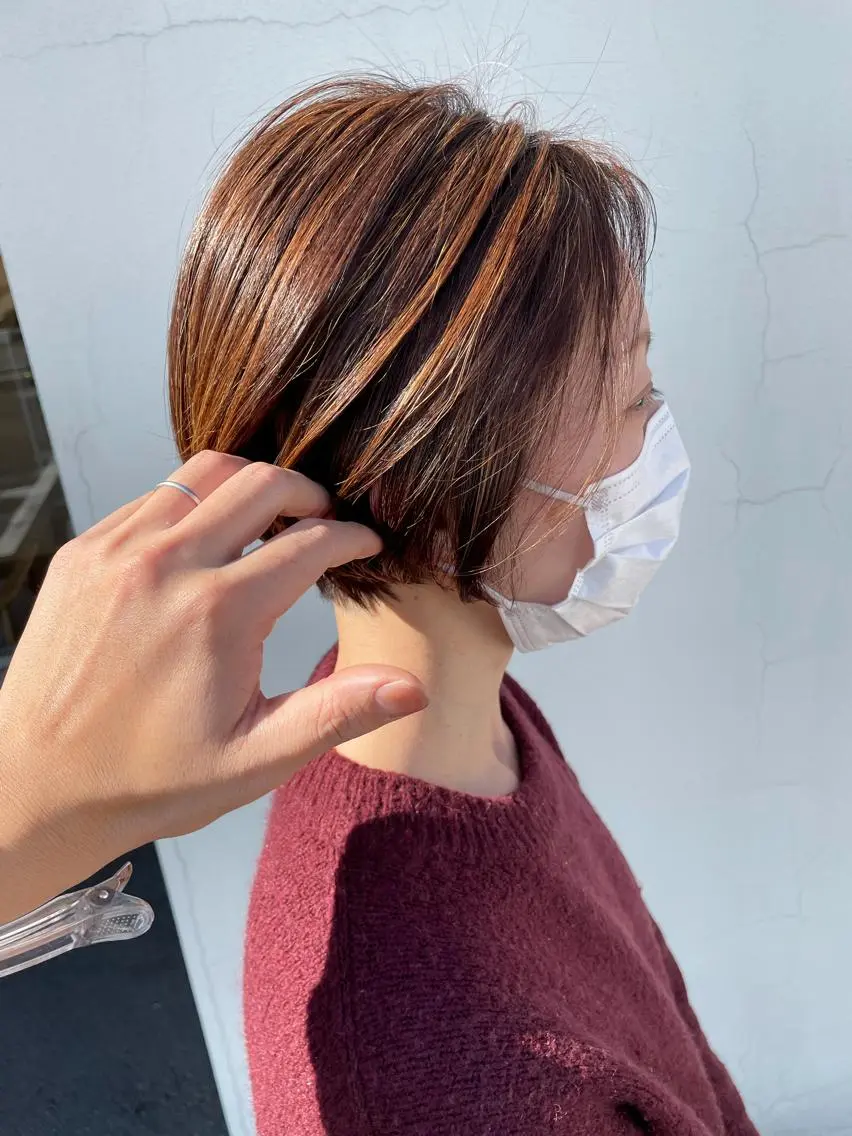 ショート ハイライト hair terra ce M奈良店のヘアスタイル