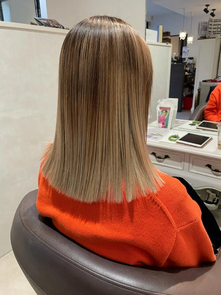 セミロング 髪質改善 トリートメント カット トリートメント なかにし まゆみのヘアスタイル