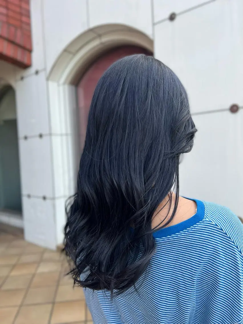 ミディアム カラー ブルーカラー ブルーラベンダー ラベンダーカラー ERINA 🤍のマツエク・マツパデザイン