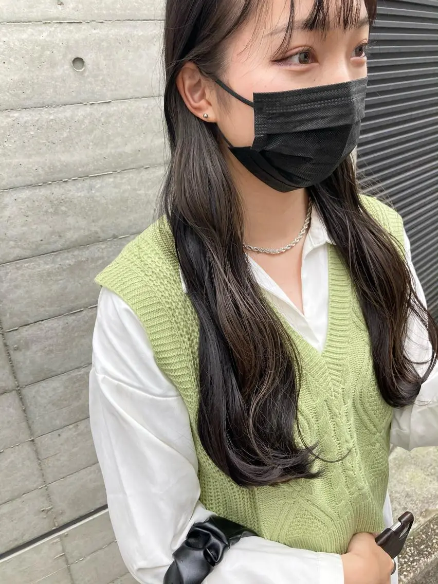 ロング カット ヘアカラー トリートメント ✨色持ちの良い艶 カラー✨蟹江真世のヘアスタイル
