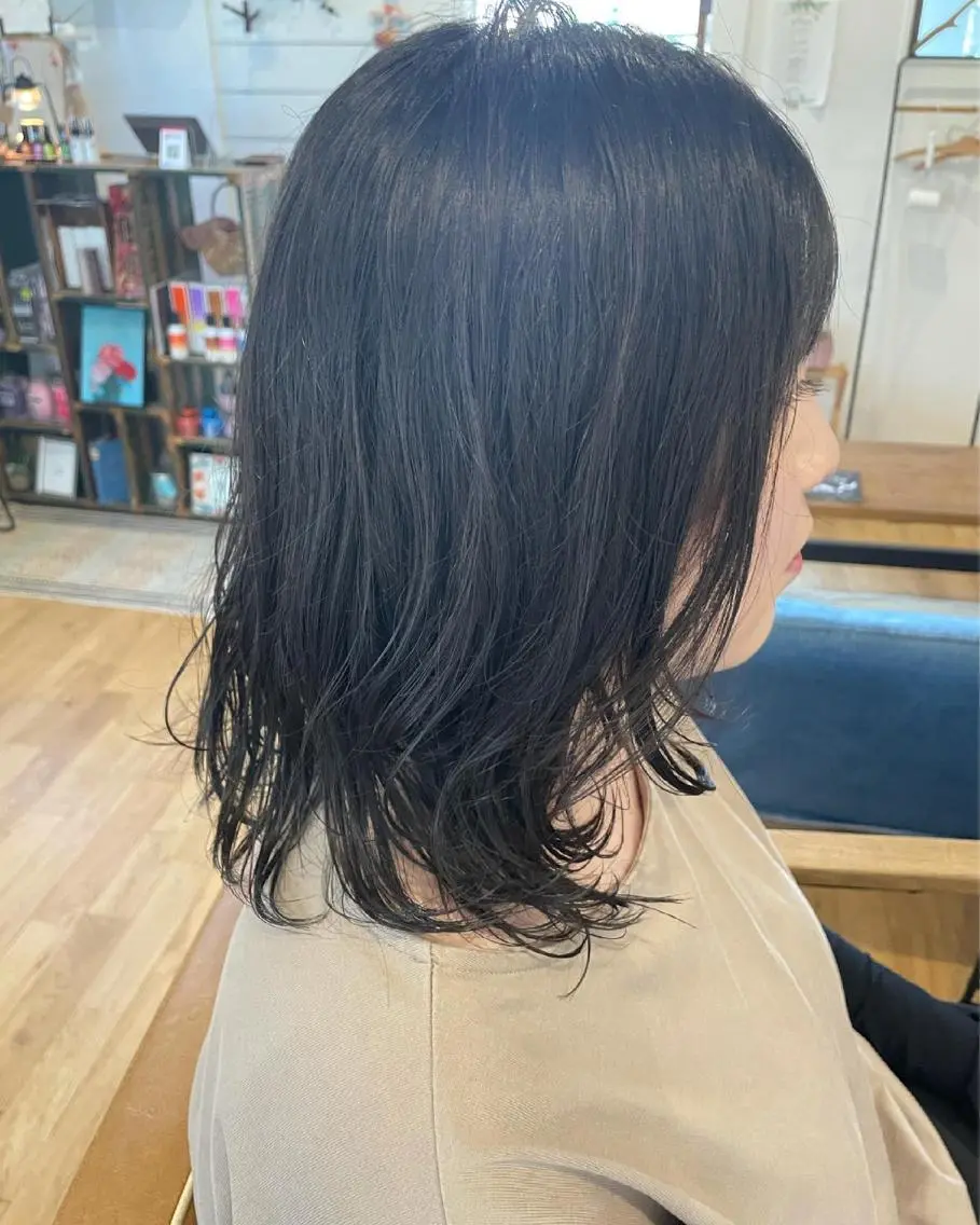 ミディアム パーマ hair TREE RIEのヘアスタイル