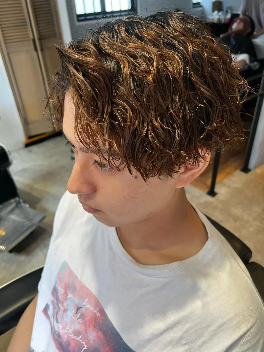 ミディアム パーマ メンズ メンズ専門　店長 大澤幸平のヘアスタイル