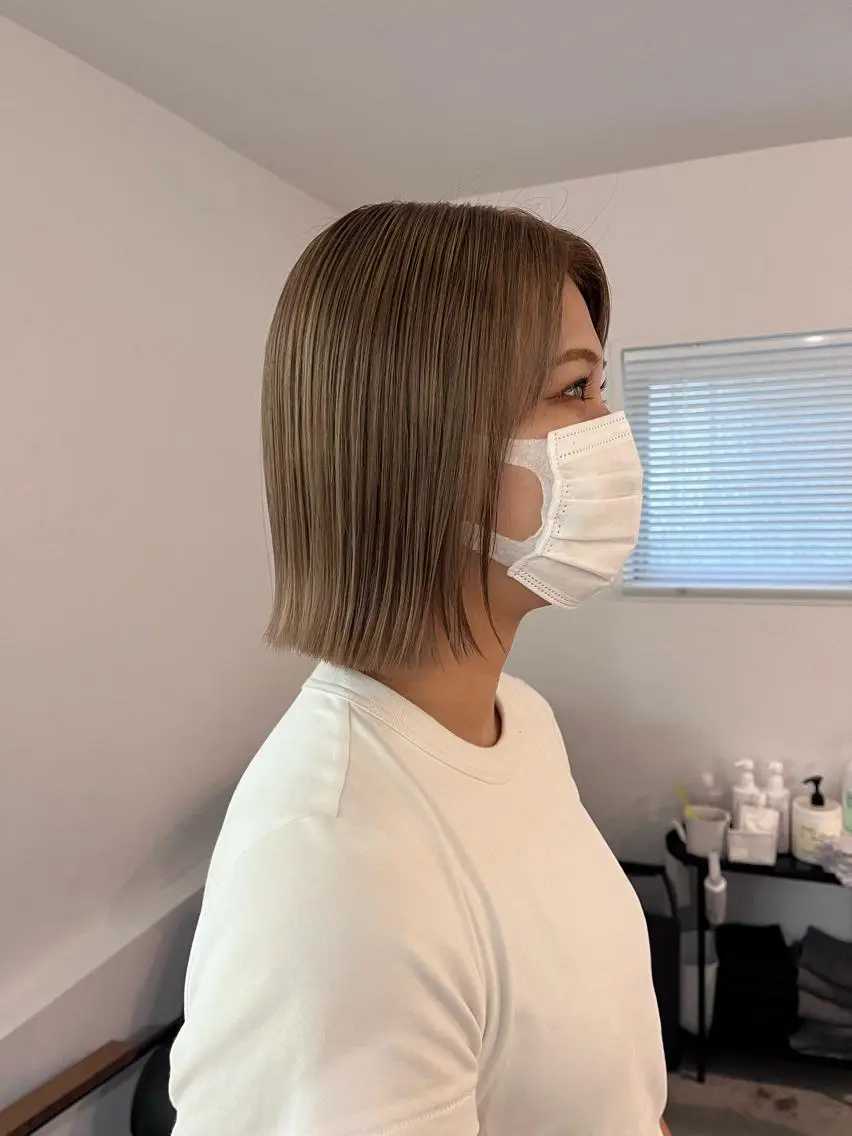 ミディアム カラー ヘアカラー トリートメント メンズショート 店長 清原佑太のヘアスタイル