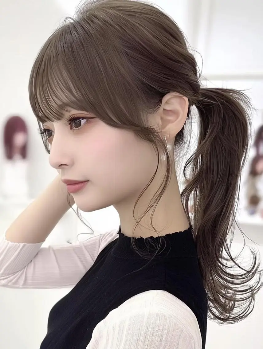 ロング 髪質改善 韓国風ヘア 縮毛矯正 ヘアカラー 畑 大樹のヘアスタイル