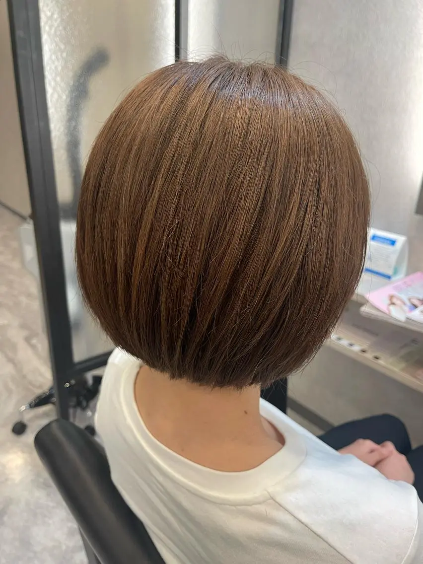 ショート カラー アッシュ ショートヘア カット 猪ノ原 弘子のヘアスタイル