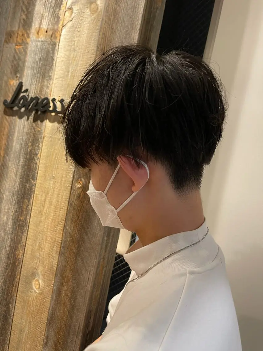 メンズ メンズ就活ヘア カット 蜂須賀🐝縮毛矯正 ストレートパーマのヘアスタイル