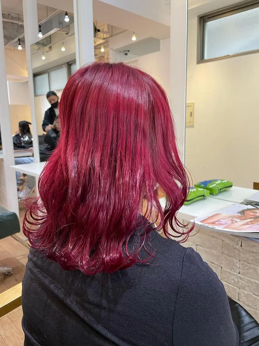 ミディアム カラー 🇰🇷ハイトーン× 韓国レイヤー레이어드のヘアスタイル