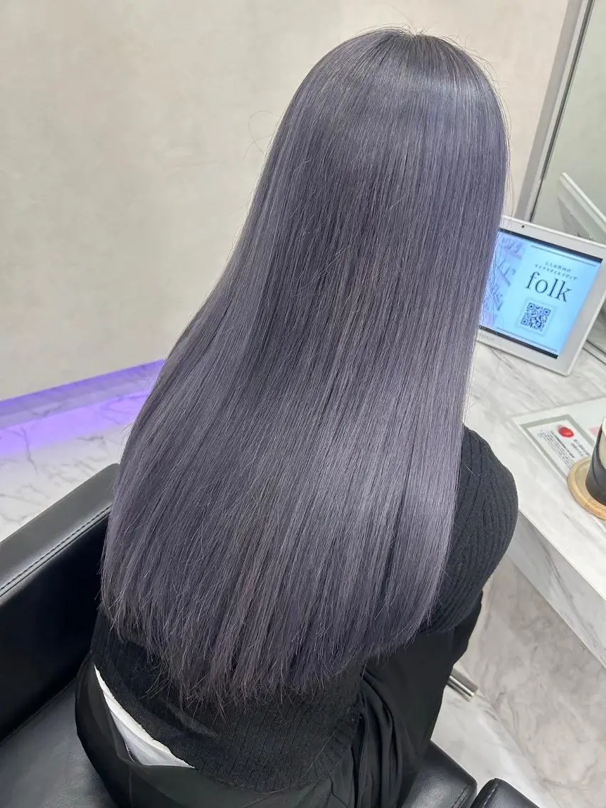 セミロング 🌈ハイトーンカラー /艶カラー🌈たくやのヘアスタイル