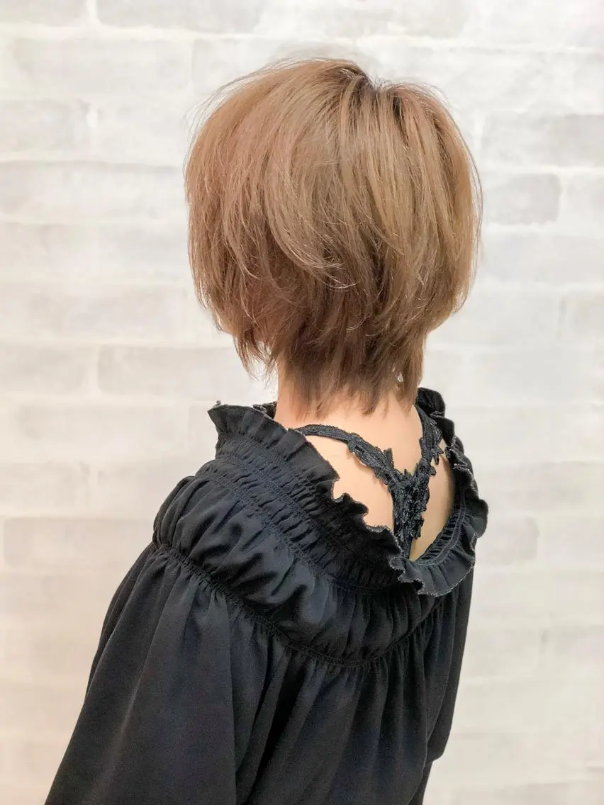ショート ショートボブ ボブ レイヤーカット ショートヘア カセヤ リョウのヘアスタイル