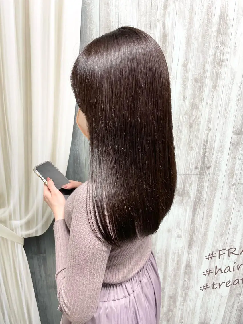 セミロング トリートメント カット ヘアカラー トリートメント レイヤーカット× 髪質改善カラー 片山のヘアスタイル