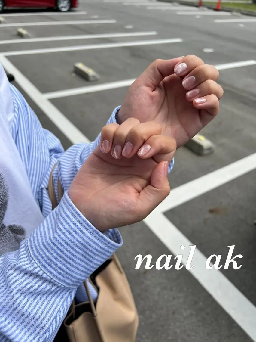 ネイル マグネットネイル ワンカラーネイル ハンドネイル ak nail .のネイルデザイン