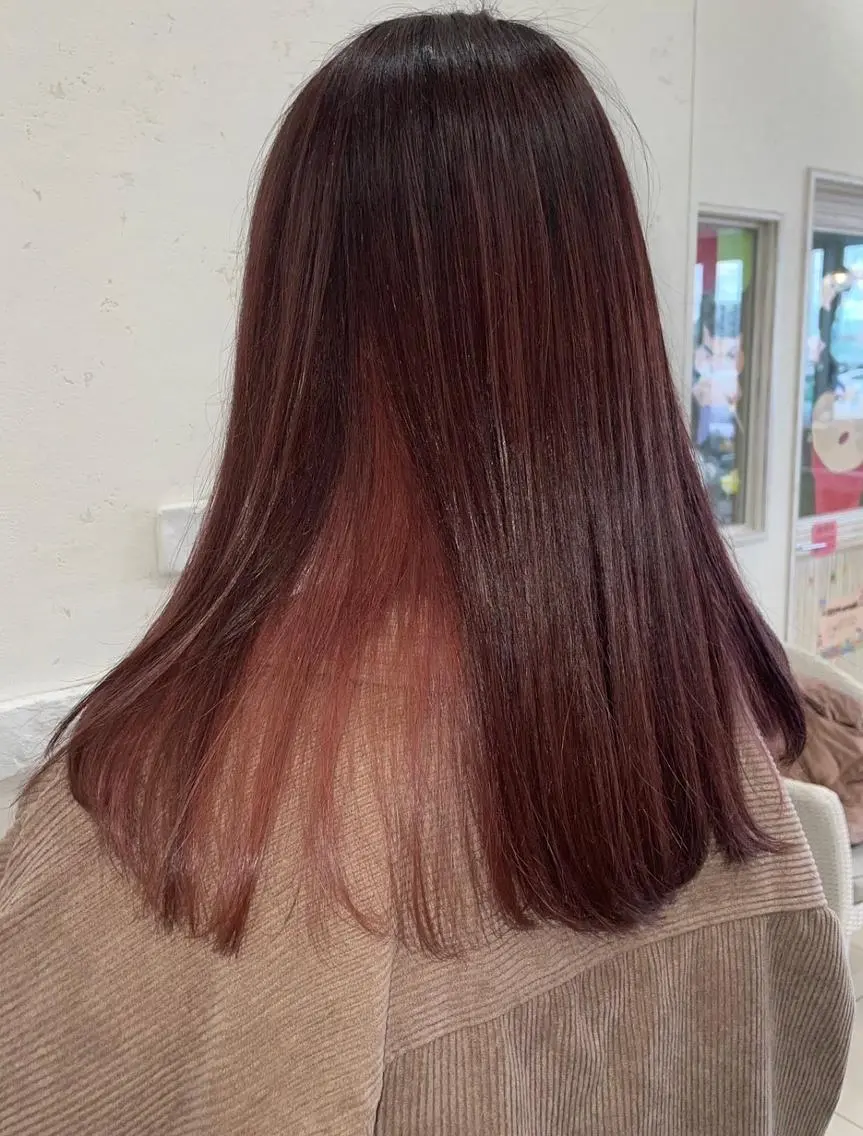 ロング カラー ヘアカラー トリートメント 尾森紳哉💎透明感/ デザインカラーのヘアスタイル