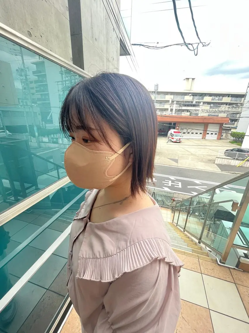 ミディアム カラー パーマ ヘアアレンジ メンズ キッズ ネイル マツエク・マツパ アイブロウ ミディアムパーマ メンズパーマ ブラウンカラー ケアカラー 透明感カラー 久木原 ゆりのヘアスタイル