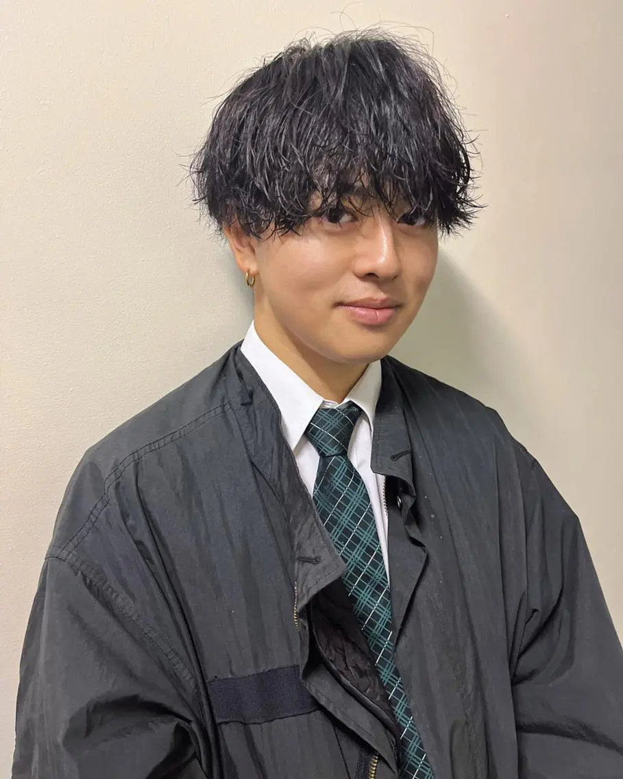 ミディアム ミディアムパーマ 小村敏司🔹 メンズヘアのヘアスタイル