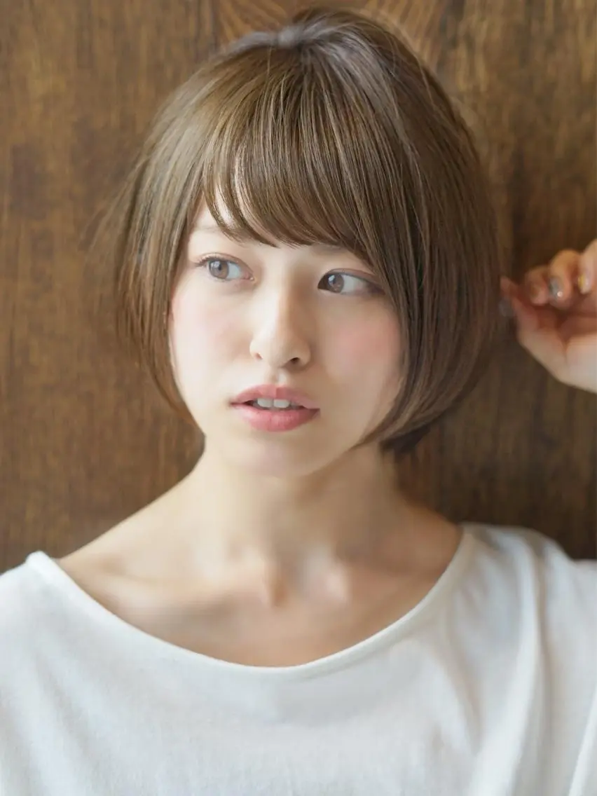 ショート くせ毛 顔周りカット 似合わせカット トリートメント カット ヘアカラー トリートメント 渋谷レイヤーカット❌ 縮毛矯正専門/武田涼のヘアスタイル