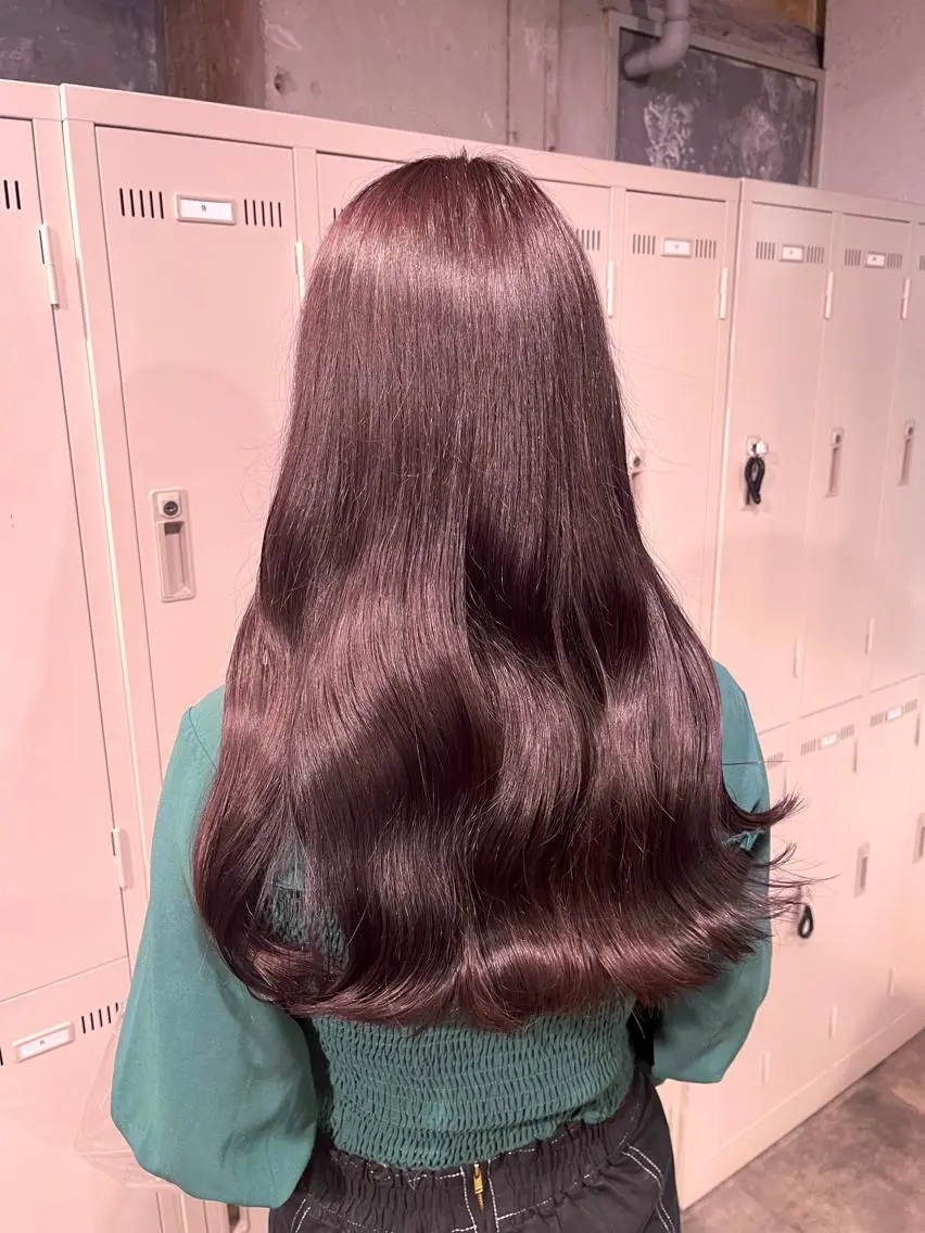 ロング ヘアカラー トリートメント ヘッドスパ ヘアセット 🪞透明感カラー🫧 縮毛矯正🥇かずきのヘアスタイル