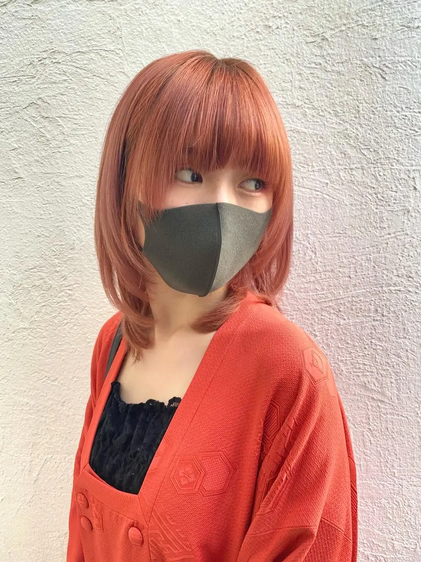 ミディアム カラー ブリーチ ヘアカラー 【🉐学割】応援📣 ミニモ限定🤩千 田のヘアスタイル