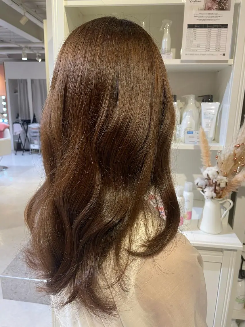 ミディアム カラー アッシュ アッシュブラウン ブラウンカラー 透明感カラー ヘアカラー 和田 真依のヘアスタイル