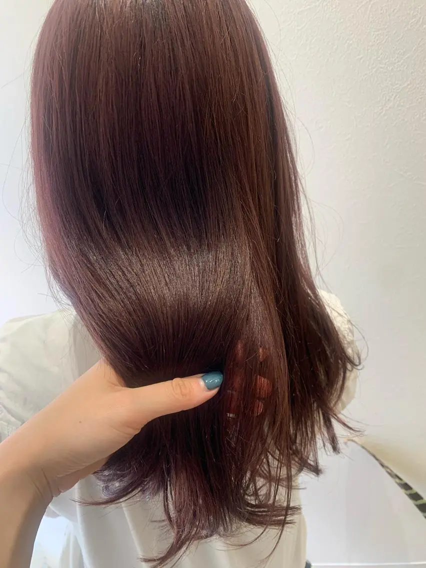 ロング カラー ピンクカラー hubhair レイヤー/透明感のヘアスタイル