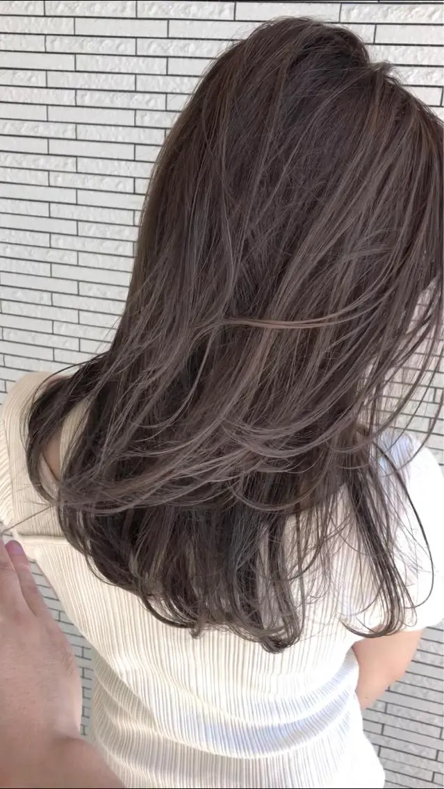 ロング カラー グラデーションカラー ハイライトカラー ハイライト クドウレイ fifth神南のヘアスタイル