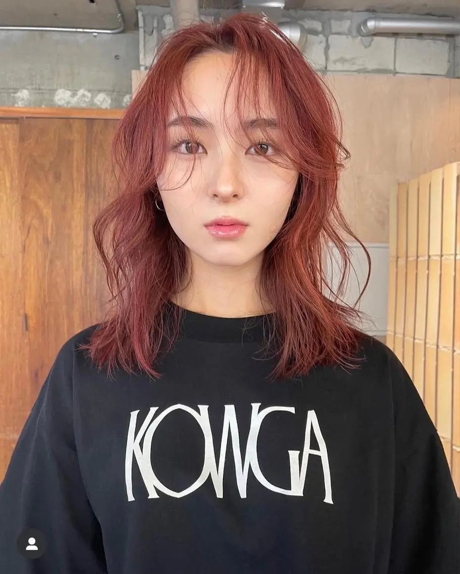 ミディアム カラー パーマ ショートボブ ミディアムパーマ アディクシーカラー ブリーチ ケアブリーチ カット ヘアカラー トリートメント honen hairのヘアスタイル