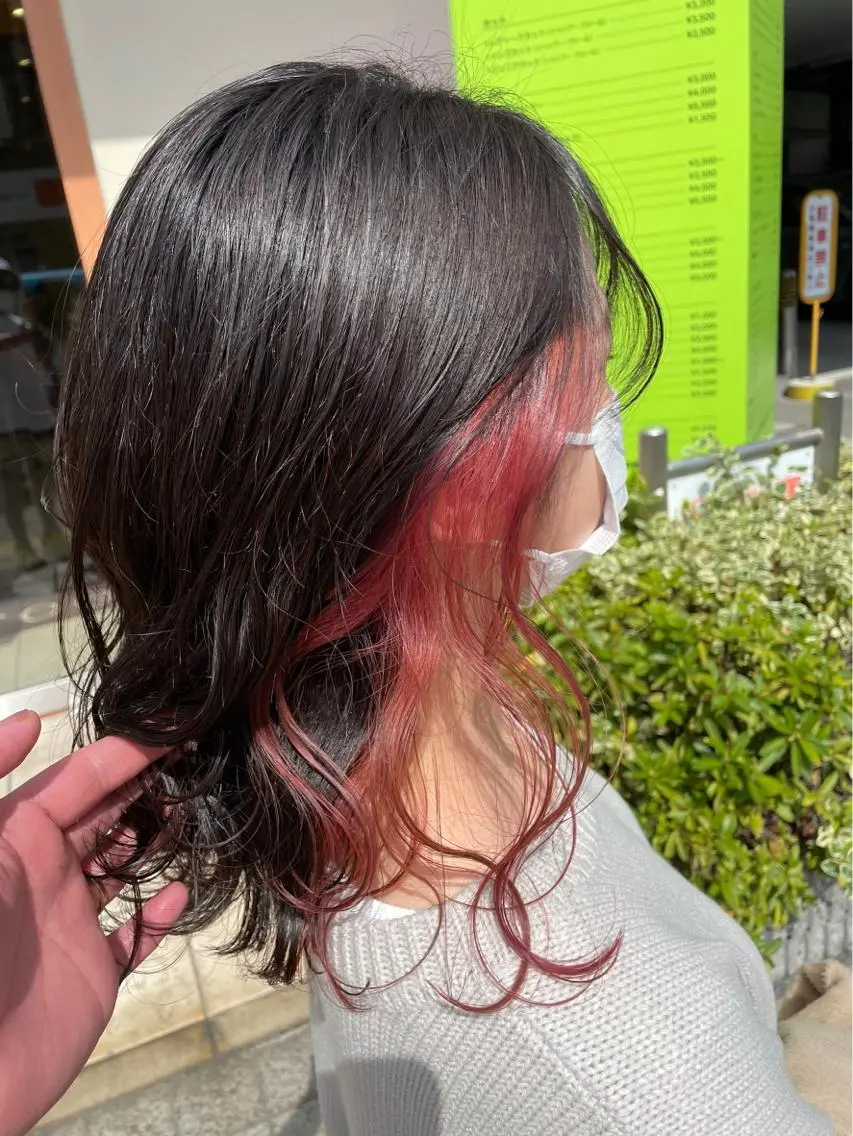 セミロング カラー ブリーチ インナーカラー ヘアカラー ✨メンズ✨ブリーチ✨ MASAのヘアスタイル