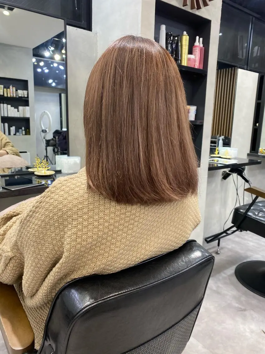 セミロング カラー ヘアアレンジ FAAM Tsuneのヘアスタイル