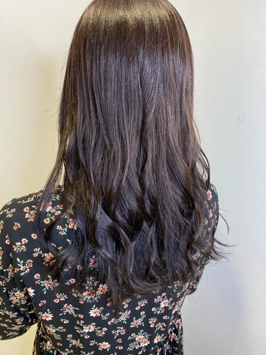 ロング カラー ヘアアレンジ ブラウンカラー ダークブラウン h iのマツエク・マツパデザイン