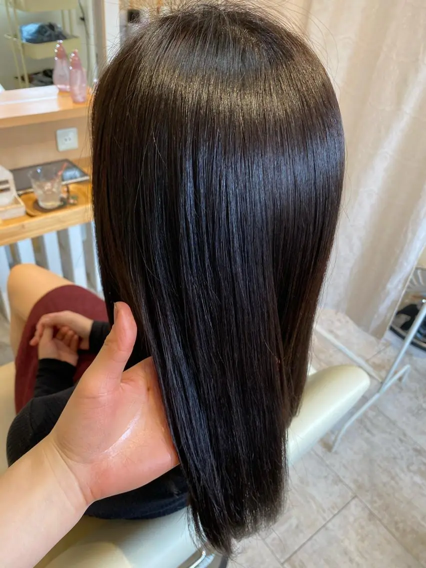 カラー 酸性ストレート/ブリ ーチなしWカラー河本のヘアスタイル