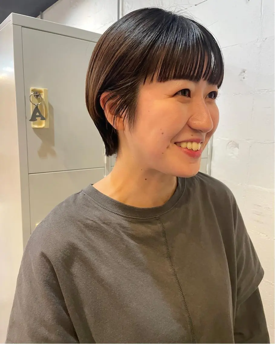 ショート カラー ヘアアレンジ カット ヘアカラー パーマ satsuki 暖色・ブラウンカラーのヘアスタイル
