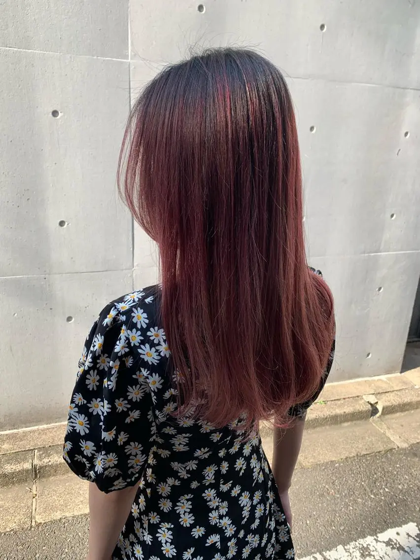 ロング カラー ブリーチ グラデーションカラー ピンクカラー 垢抜けヘア♡柔らかい カラー/mihoのヘアスタイル