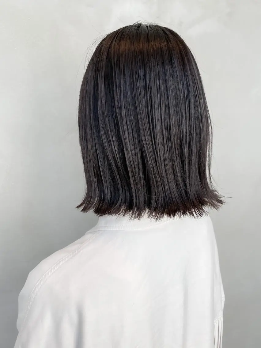 ミディアム カラー ヘアアレンジ ブリーチ グレージュ ブリーチなしカラー ヘアカラー トリートメント ryota .のヘアスタイル