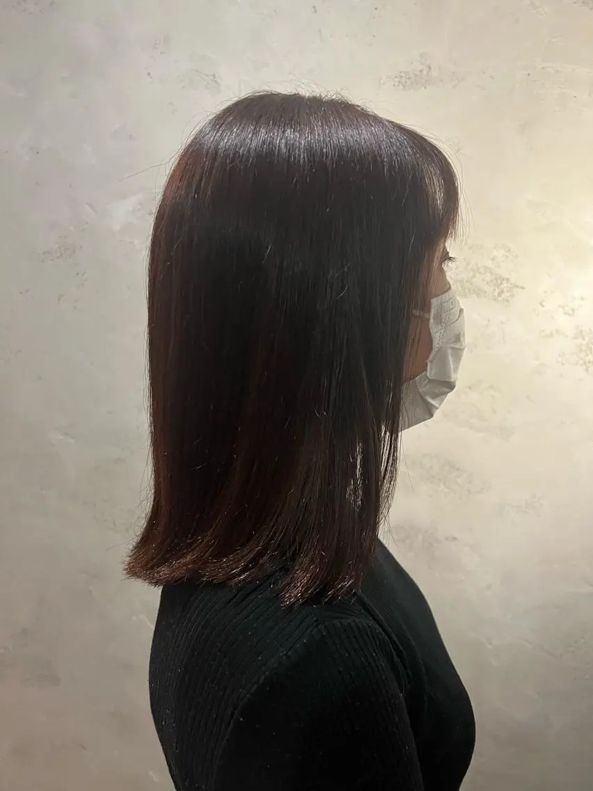 ミディアム カラー 川原大空 無料パーマモデル募集のヘアスタイル