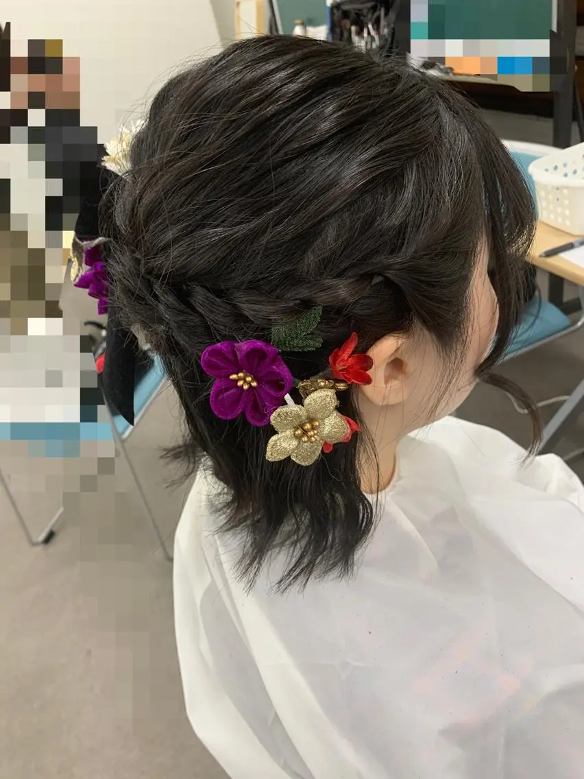ミディアム ヘアアレンジ 着物ヘア ヘアメイク専門店 pati faniのヘアスタイル