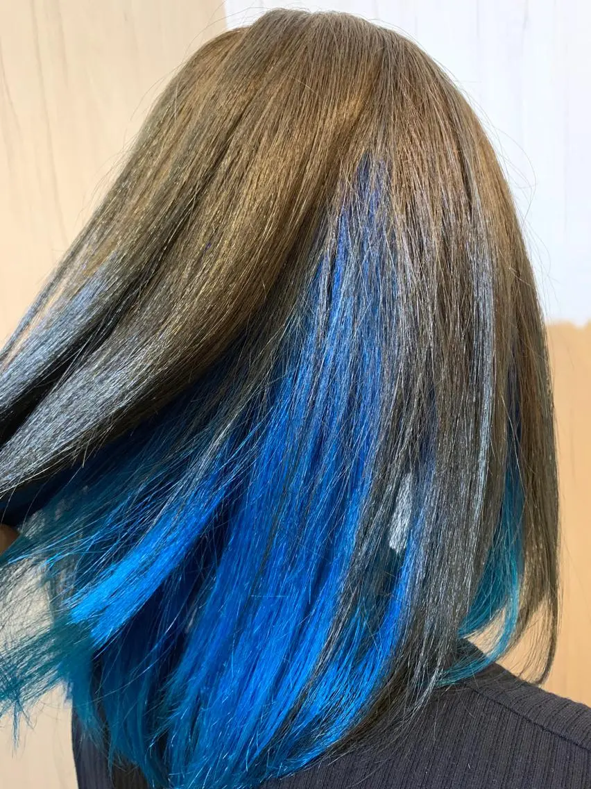 セミロング カラー ヘアアレンジ メンズ カット ヘアカラー トリートメント ✨錦糸町ブリーチ/ ホワイトカラー皇気✨のヘアスタイル